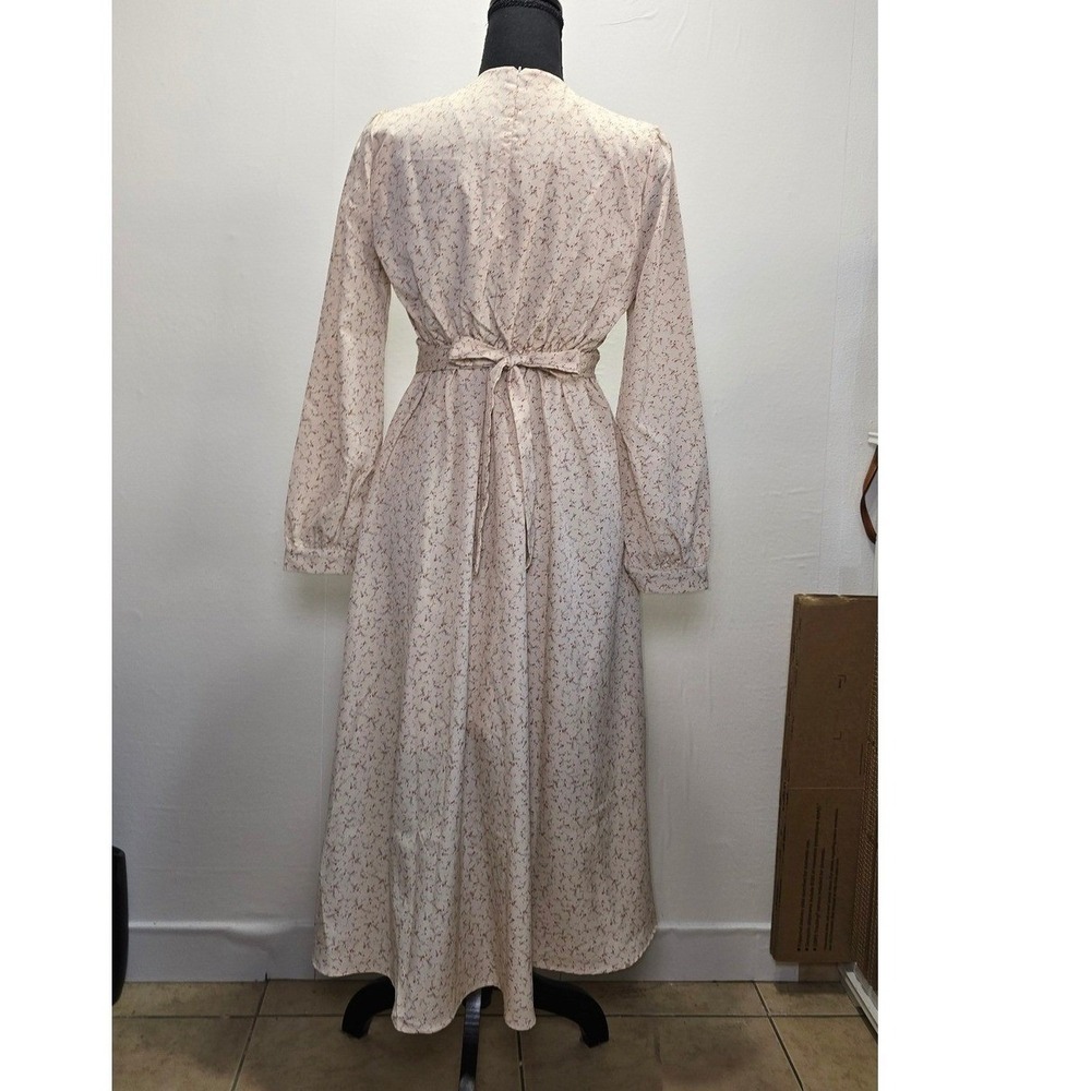 NWT Afternoon Womens Midi Dress Small Cream Floral Cottagecore Prairie floral - Picture 3 of 15